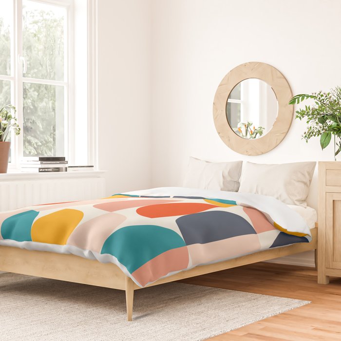 Mid Century Modern Geometry 6 Duvet Cover Gallery Image 2