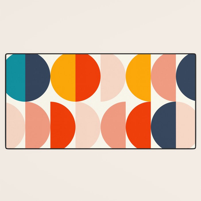 Mid Century Modern Geometry 6 Desk Mat Gallery Image 3