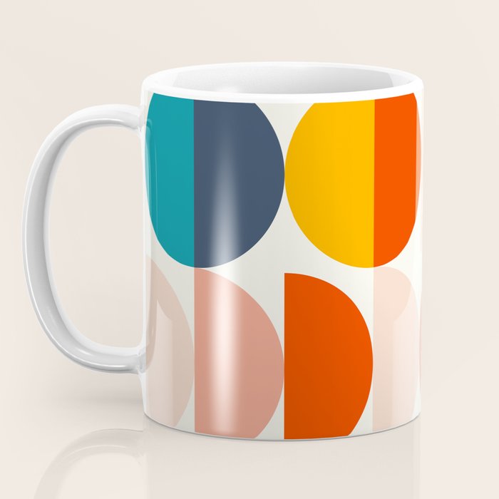 Mid Century Modern Geometry 6 Coffee Mug Gallery Image 3