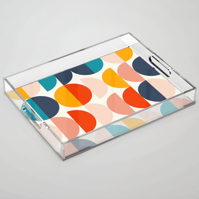 Mid Century Modern Geometry 6 Acrylic Tray Gallery Image 1