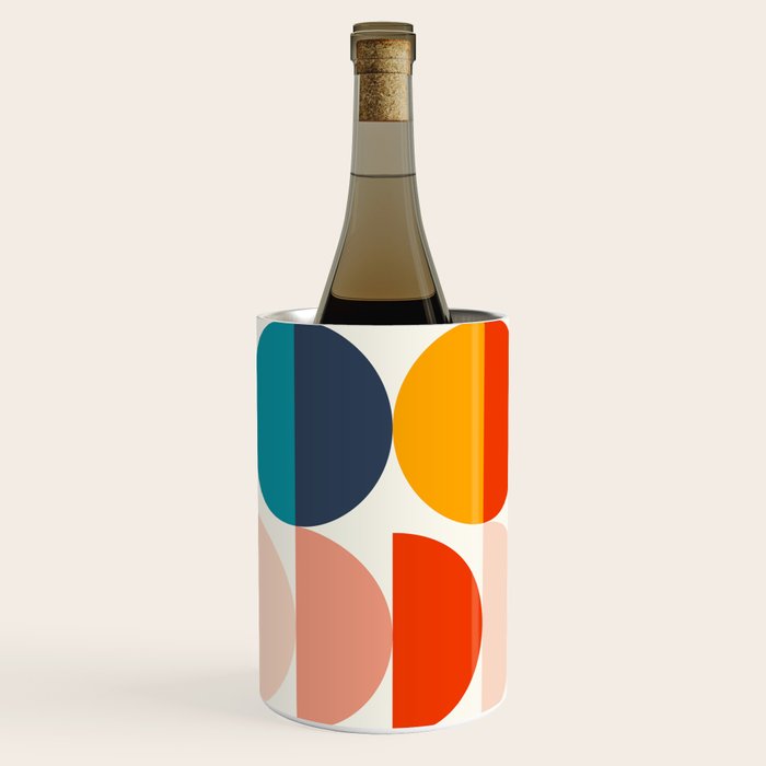 Mid Century Modern Geometry 6 Wine Chiller Gallery Image 2