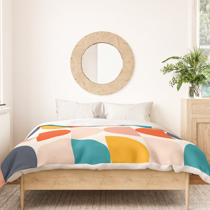 Mid Century Modern Geometry 6 Duvet Cover Gallery Image 3