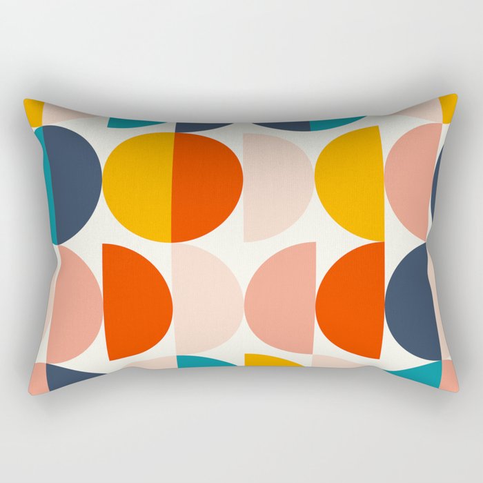 Mid Century Modern Geometry 6 Rectangular Pillow Gallery Image 2