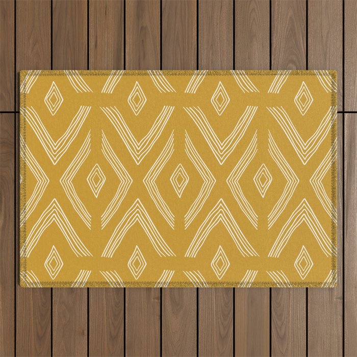 Birch in Gold Outdoor Rug Gallery Image 1