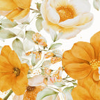 Yellow Florals with Painted Speckles on White Coffee Mug Gallery Image 2