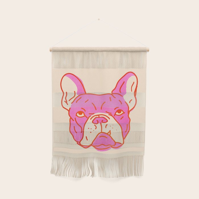 Hot Pink Bulldog Wall Hanging Gallery Image 1