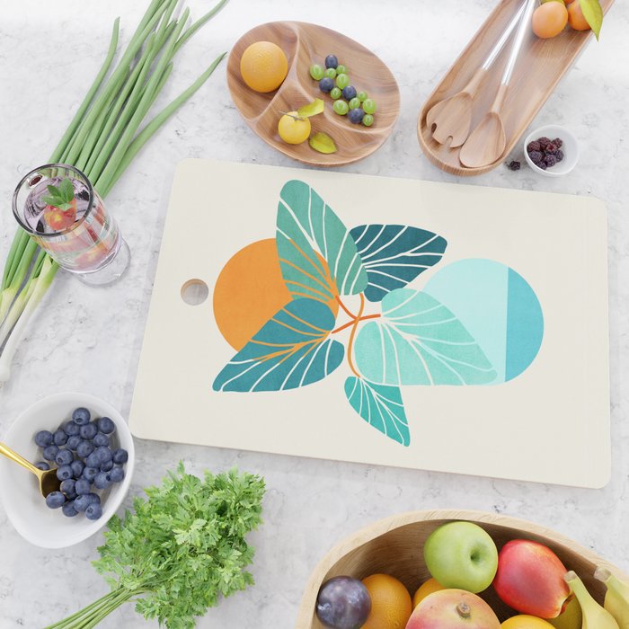 Tropical Symmetry Retro Botanic Cutting Board Gallery Image 2