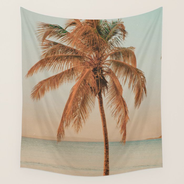 palm tree sunset ii Wall Tapestry Gallery Image 4