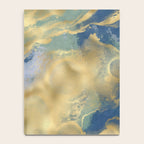 Blue and Gold Textured Abstract Marble Art Print Notebook Gallery Image 4