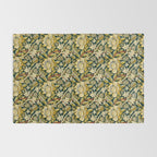Vintage William Morris Green and Yellow Chintz Rug Gallery Image 2