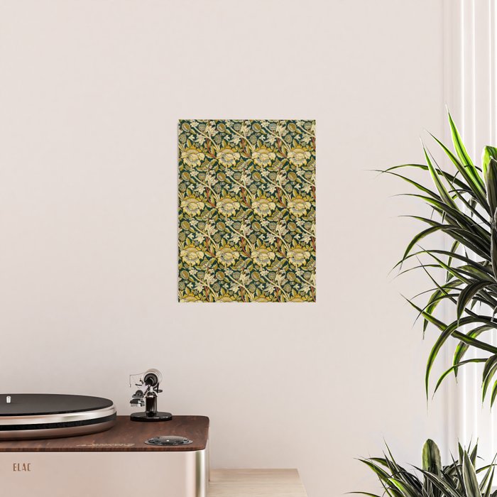 Vintage William Morris Green and Yellow Chintz Poster Gallery Image 2