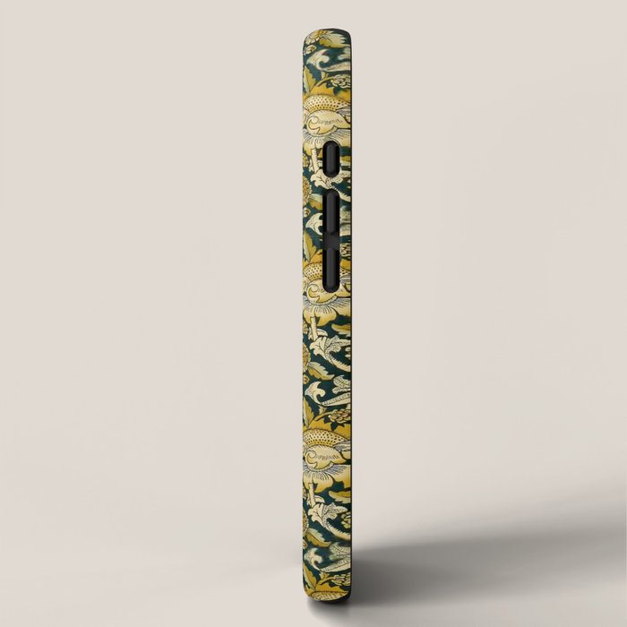 Vintage William Morris Green and Yellow Chintz iPhone Case Gallery Image 2