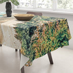 Apricity, Scenic Neutral Pastel Nature Travel Photography, Mountains Exotic Birds Landscape Path Tablecloth Gallery Image 3