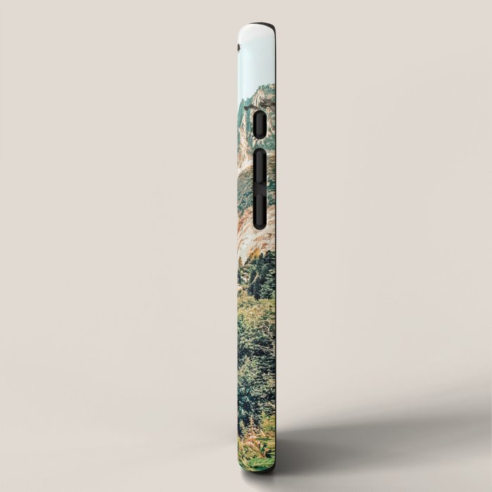 Apricity, Scenic Neutral Pastel Nature Travel Photography, Mountains Exotic Birds Landscape Path iPhone Case Gallery Image 2