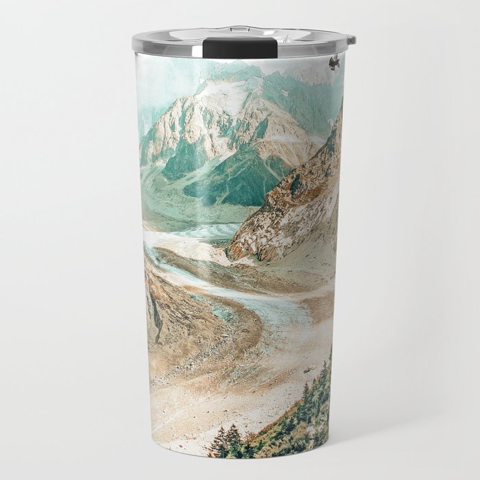 Apricity, Scenic Neutral Pastel Nature Travel Photography, Mountains Exotic Birds Landscape Path Travel Mug Gallery Image 1