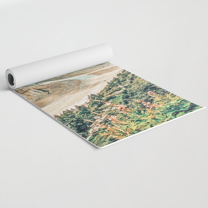 Apricity, Scenic Neutral Pastel Nature Travel Photography, Mountains Exotic Birds Landscape Path Yoga Mat Gallery Image 2