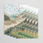 Apricity, Scenic Neutral Pastel Nature Travel Photography, Mountains Exotic Birds Landscape Path Wrapping Paper Gallery Image 3