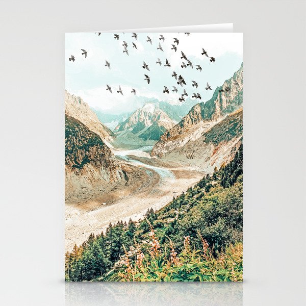 Apricity, Scenic Neutral Pastel Nature Travel Photography, Mountains Exotic Birds Landscape Path Stationery Card Gallery Image 2