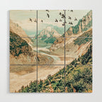 Apricity, Scenic Neutral Pastel Nature Travel Photography, Mountains Exotic Birds Landscape Path Wood Wall Art Gallery Image 1