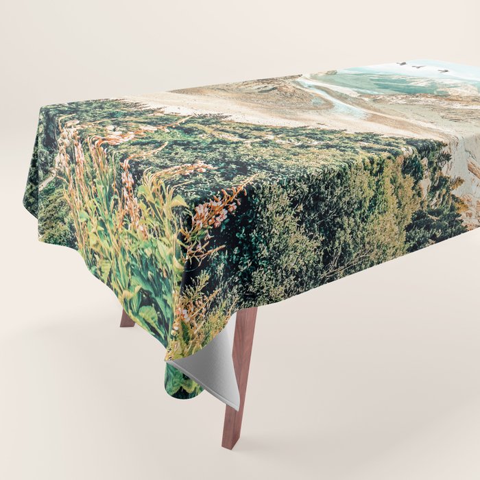 Apricity, Scenic Neutral Pastel Nature Travel Photography, Mountains Exotic Birds Landscape Path Tablecloth Gallery Image 1