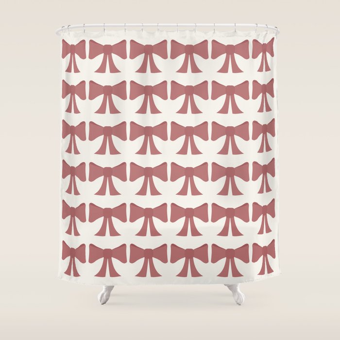Vintage Bows III Pink Shower Curtain Gallery Image 1