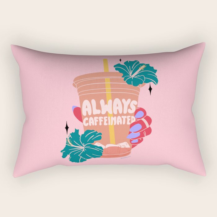 ALWAYS CAFFEINATED Rectangular Pillow Gallery Image 1