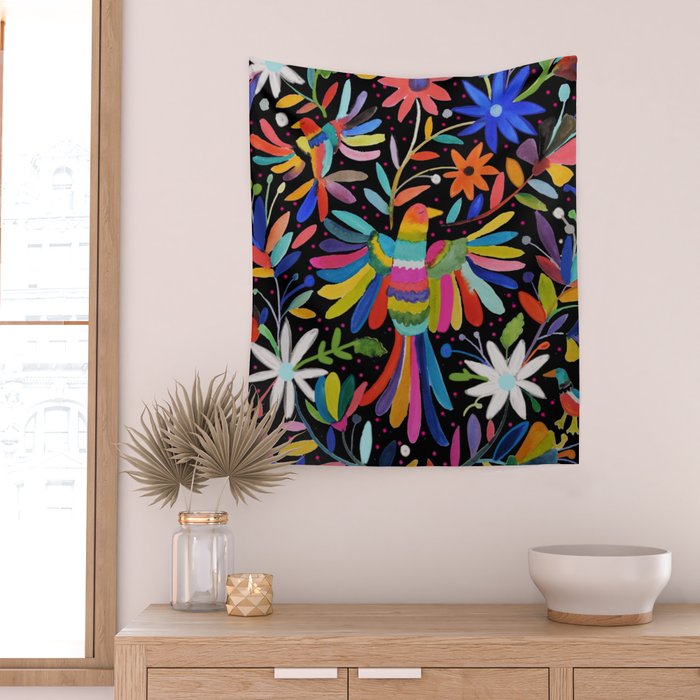 pajaros Otomi Wall Tapestry Gallery Image 2
