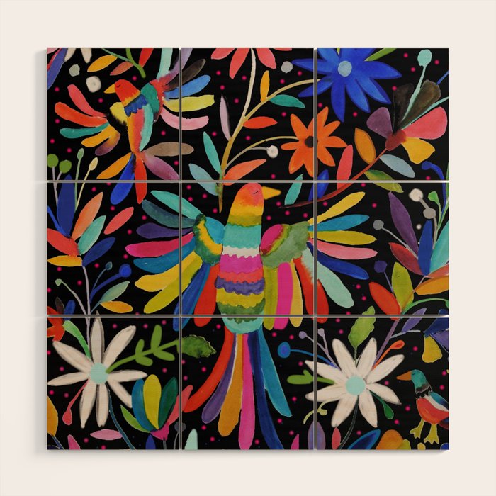 pajaros Otomi Wood Wall Art Gallery Image 1