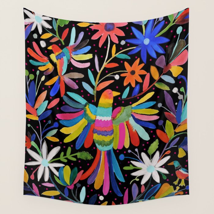 pajaros Otomi Wall Tapestry Gallery Image 1