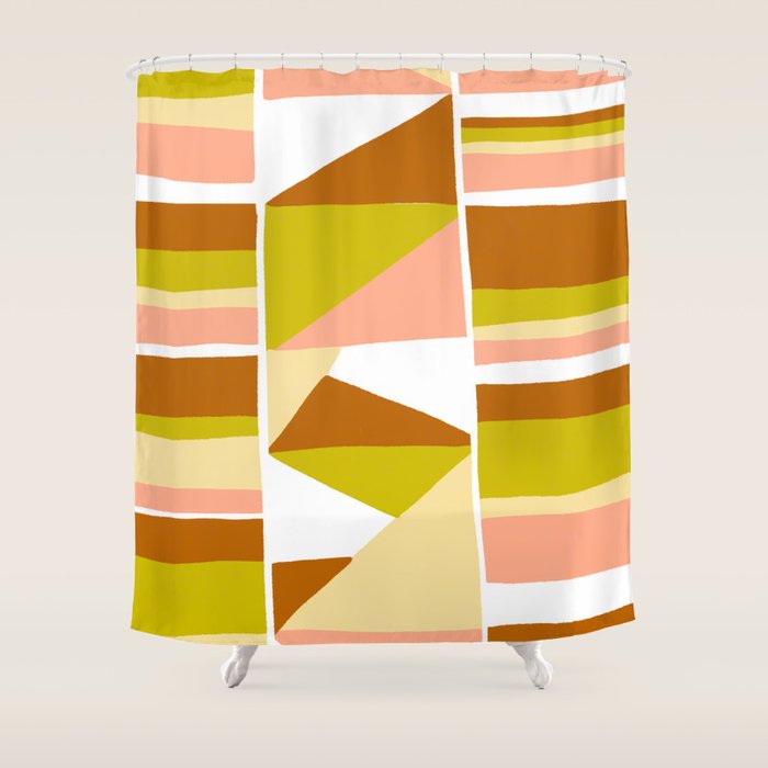 Sunwoven, sand and sage Shower Curtain Gallery Image 1