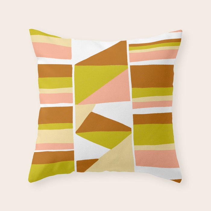 Sunwoven, sand and sage Throw Pillow Gallery Image 6