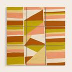 Sunwoven, sand and sage Wood Wall Art Gallery Image 1