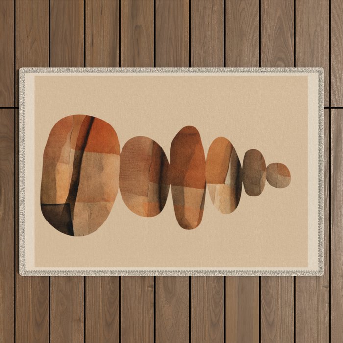 Abstract and Modern Stones Art 3 Outdoor Rug Gallery Image 1