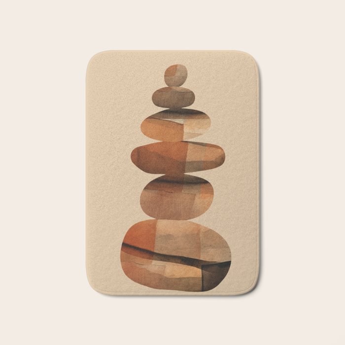 Abstract and Modern Stones Art 3 Bath Mat Gallery Image 1