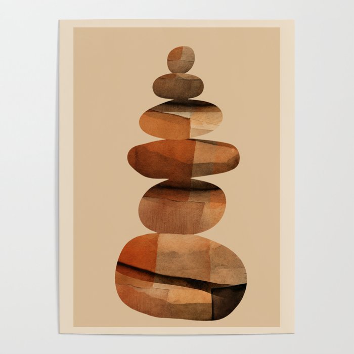 Abstract and Modern Stones Art 3 Poster Gallery Image 1