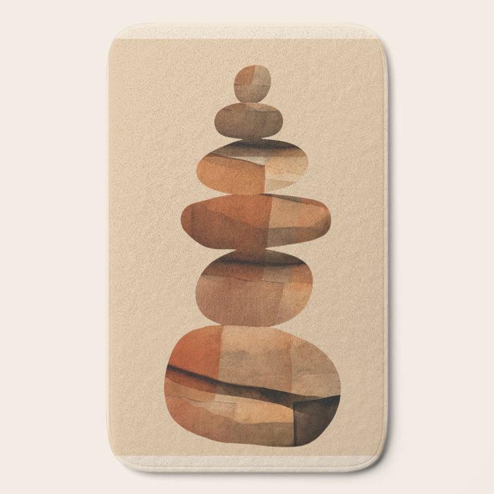Abstract and Modern Stones Art 3 Bath Mat Gallery Image 2