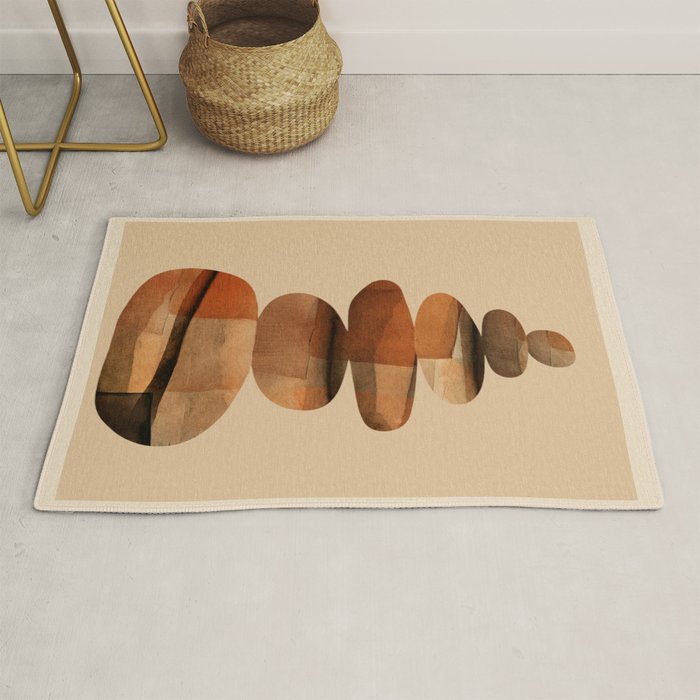 Abstract and Modern Stones Art 3 Rug Gallery Image 1