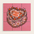 Mrs. and Mrs. Cake Wood Wall Art Gallery Image 1
