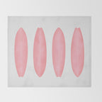 Surfboards in Pink Throw Blanket Gallery Image 2