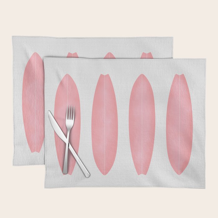 Surfboards in Pink Placemat Gallery Image 1
