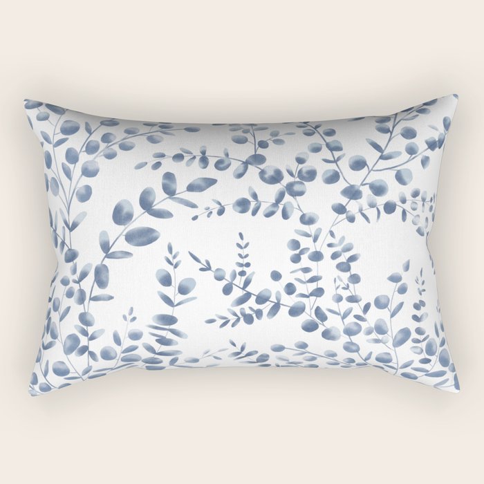 Blue Eucalyptus  Rectangular Pillow Gallery Image 1