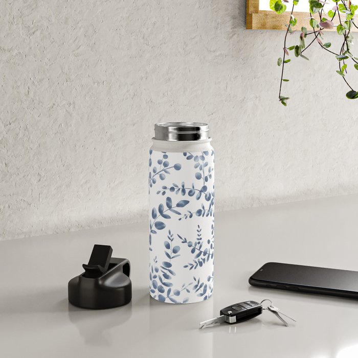 Blue Eucalyptus  Water Bottle Gallery Image 4