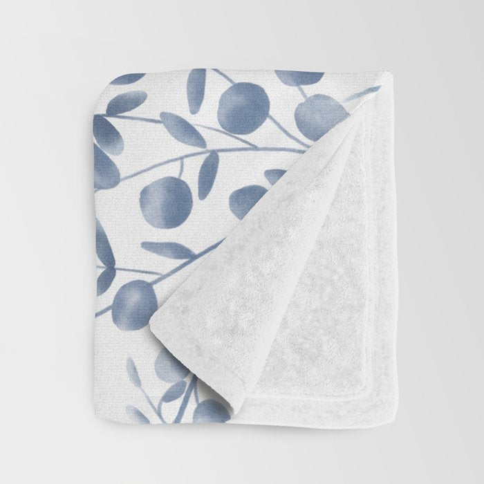 Blue Eucalyptus  Throw Blanket Gallery Image 3