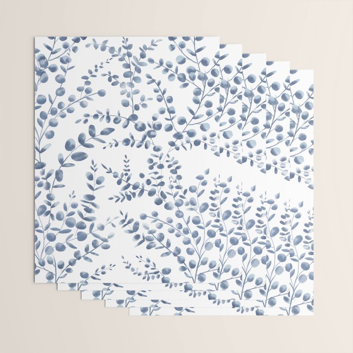 Blue Eucalyptus  Wrapping Paper Gallery Image 3