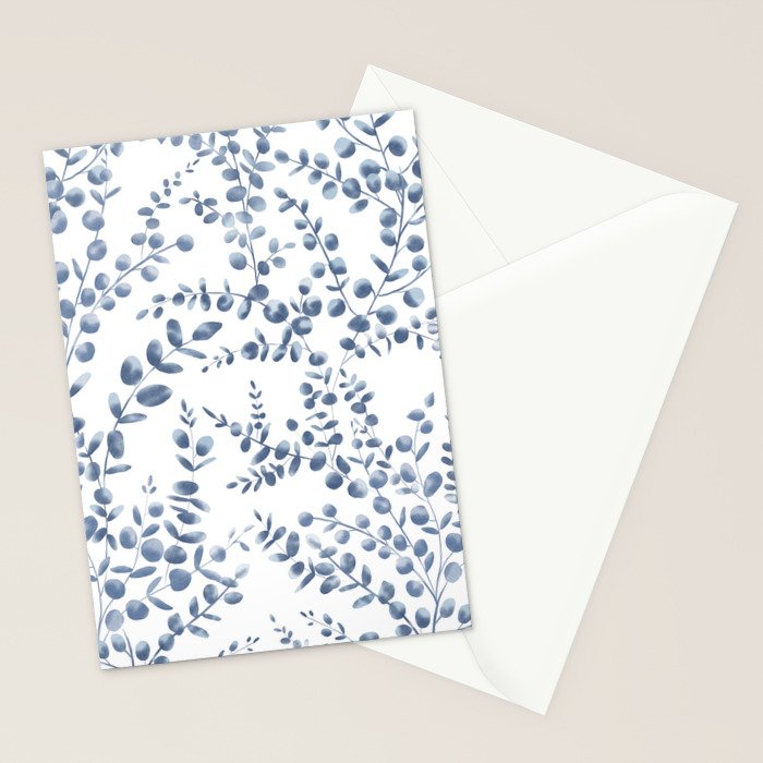 Blue Eucalyptus  Stationery Card Gallery Image 2