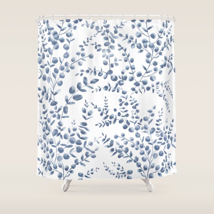 Blue Eucalyptus  Shower Curtain Gallery Image 1