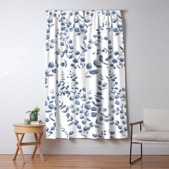 Blue Eucalyptus  Window Curtain Gallery Image 5