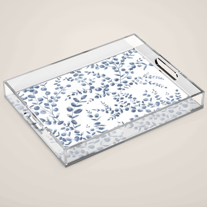 Blue Eucalyptus  Acrylic Tray Gallery Image 1