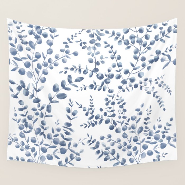 Blue Eucalyptus  Wall Tapestry Gallery Image 4