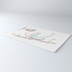 Chicago CTA Map, Chicago Wall Art, CTA Art Print Rug Gallery Image 3